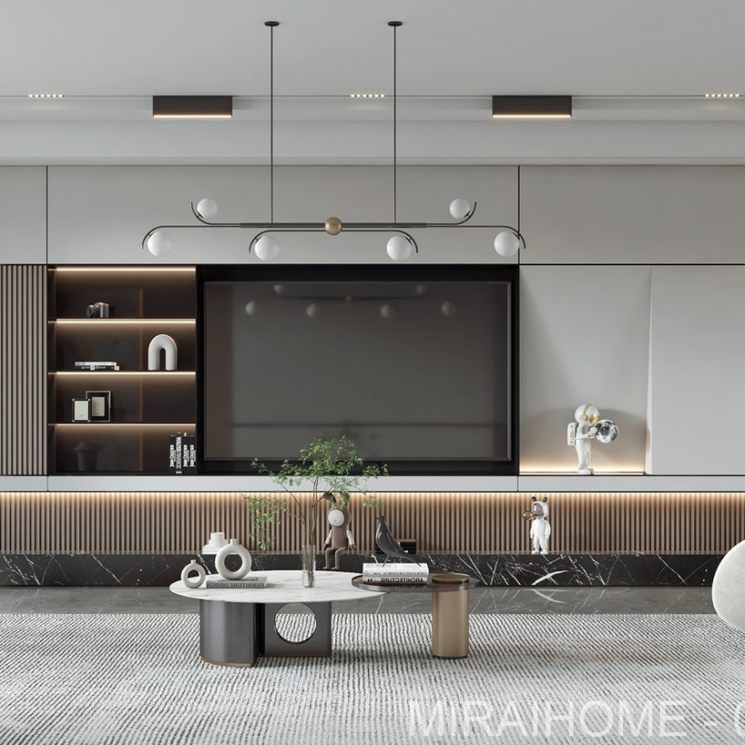 Kệ tủ tivi tích hợp kệ thông minh 